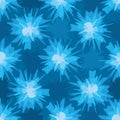 Scratchy blue blot seamless pattern