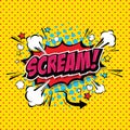 Scream! Comic Speech Bubble. Vector Eps 10 Royalty Free Stock Photo