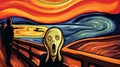 The Scream By Edvard Munch In Van Gogh\'s Traditional Style