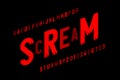 Scream font in Halloween style