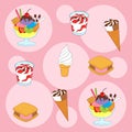 Scream for Ice Cream Theme for Textile and Fabric Pattern Design