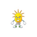 Scream icon lamp cartoon character with mascot