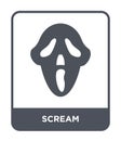 scream icon in trendy design style. scream icon isolated on white background. scream vector icon simple and modern flat symbol for