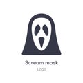 scream mask icon. isolated scream mask icon vector illustration from logo collection. editable sing symbol can be use for web site