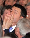 The scream of Matteo Renzi Royalty Free Stock Photo