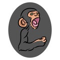 Screaming baby monkey icon