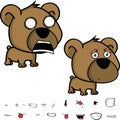 Screaming big head baby teddy bear expressions set