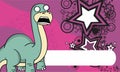 Screaming Dinosaur brontosaurus expressions cartoon background