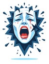 Screaming Dramatic Face Theater Mask Crying Blood Expression Royalty Free Stock Photo