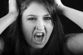 Screaming emo girl Royalty Free Stock Photo