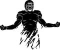 Screaming Football Player Win