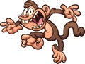 Screaming cartoon monkey