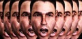 Screaming Man Head 8 Royalty Free Stock Photo