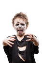 Screaming walking dead zombie child boy halloween horror costume