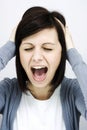 Screaming woman Royalty Free Stock Photo