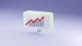 Screen abstract Minimal graph showing the growth
