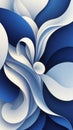 Screen background from Sigmoid shapes and navy
