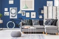 Flat interior with corner sofa Royalty Free Stock Photo