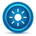 Screen brightness sun icon eyeball blue round button Royalty Free Stock Photo