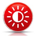 Screen brightness sun icon metallic grunge abstract red round button illustration Royalty Free Stock Photo