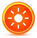 Screen brightness sun icon natural orange round button Royalty Free Stock Photo