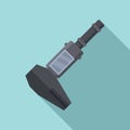 Screen caliper icon flat vector. Micrometer tool Royalty Free Stock Photo