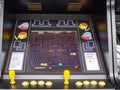 Screen and controls of Pac-Man arcade/coin-op machine