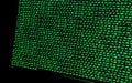 Screen with crypto currency code, green digitals Royalty Free Stock Photo