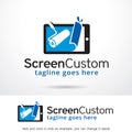 Screen Custom Logo Template Design Vector