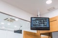 Screen with dental X-rays. Dental office. Royalty Free Stock Photo