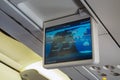 screen display on the plane. Route monitor on board the aircraft for passengers