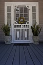 Screen door on front porch Royalty Free Stock Photo