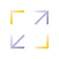 Screen enlarging flat gradient two-color ui icon Royalty Free Stock Photo