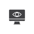 Screen and eye vector icon