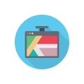 Screen  flat color icon Royalty Free Stock Photo