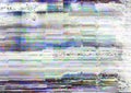 Screen glitch signal error white static noise Royalty Free Stock Photo