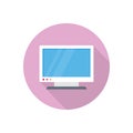 Screen vector flat color icon Royalty Free Stock Photo