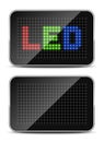 Screen icons with LED RGB text and empty Royalty Free Stock Photo