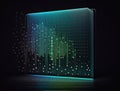 screen with image similar to binary code, cyberspace and programming Royalty Free Stock Photo
