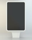 Screen kiosk. Stand digital signage with blank screen. 3d illustration