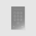 Screen lock pattern password background template on smartphone display. Vector screen lock ID recognition with pattern password on Royalty Free Stock Photo