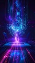 AI Neural Network and Data Visualization from Laptop Royalty Free Stock Photo