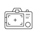 screen photo camera gadget line icon vector illustration