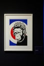 Screen print titled Monkey Queen, by Banksy