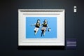 Screen print titled Police Kids by Banksy, Salone degli Incanti. Trieste