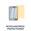 Screen Protection flat icon. Color simple element from phone accessories collection. Creative Screen Protection icon for