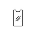 Screen protection glass line icon