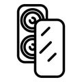 Screen protector icon, outline style