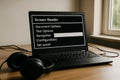 Screen reader settings for accessible documents Royalty Free Stock Photo