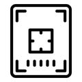 Screen record frame icon, outline style